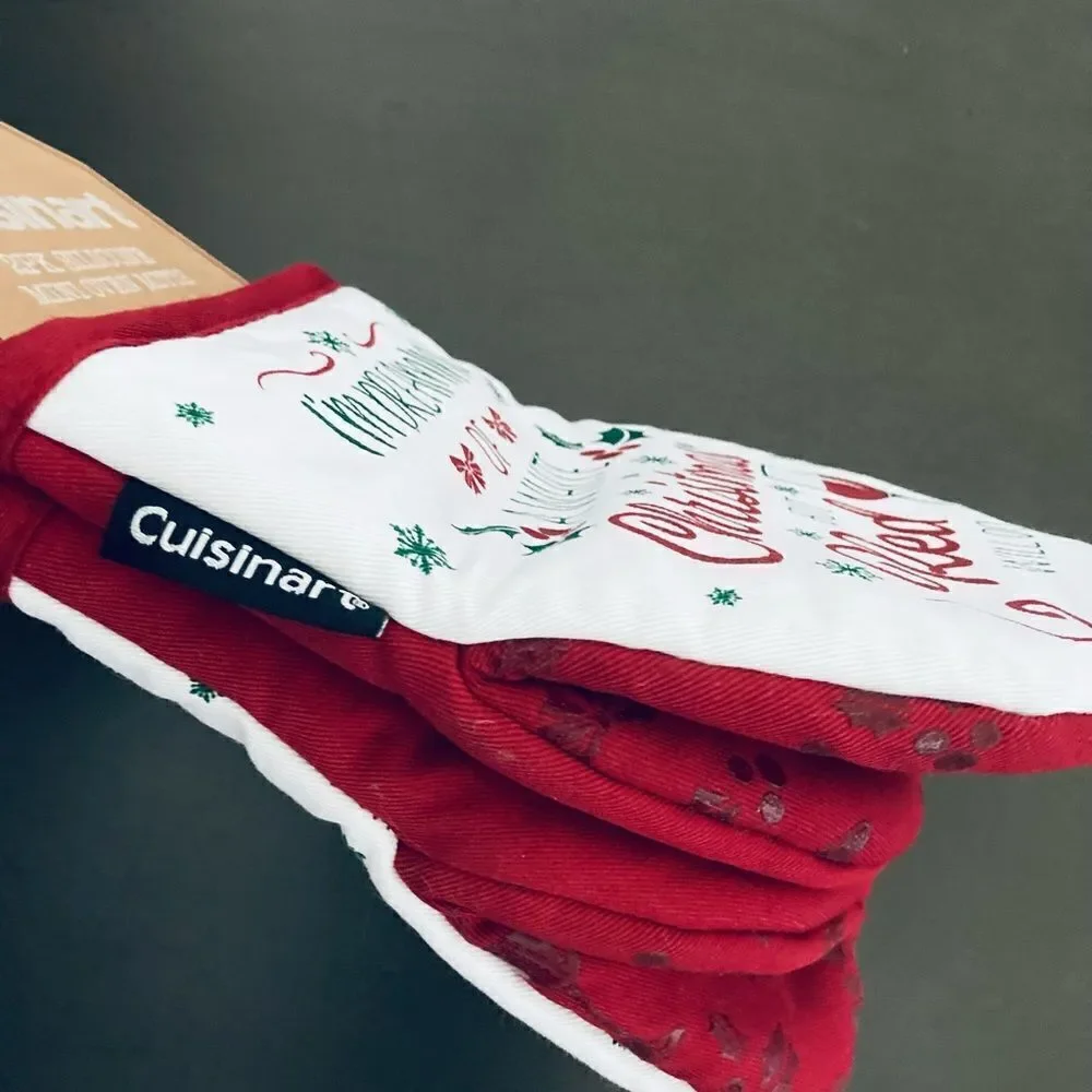 Cuisinart Christmas Wine Lover Oven Mitts